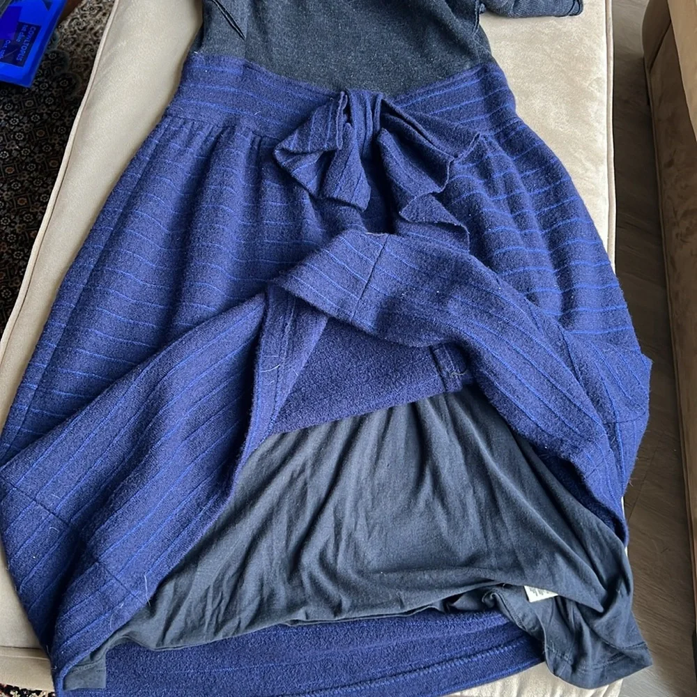 New Anthropology dress in size M and colors dark gray and two shades of blue - Picture 14 of 14
